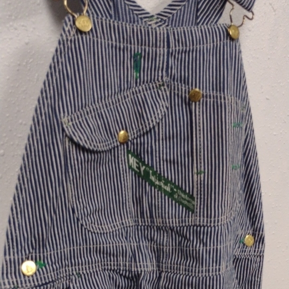 New Without a Label, Classic Striped Men's Overalls Carpenter, Work - Picture 4 of 15